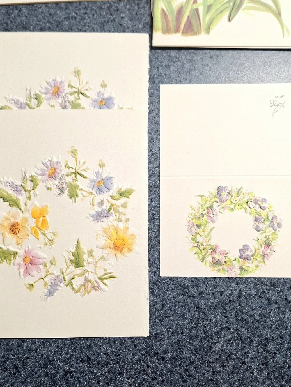 Rozy Brandwayn Springfield, Or Vintage Limited Edition Signed 3D Floral Card Set